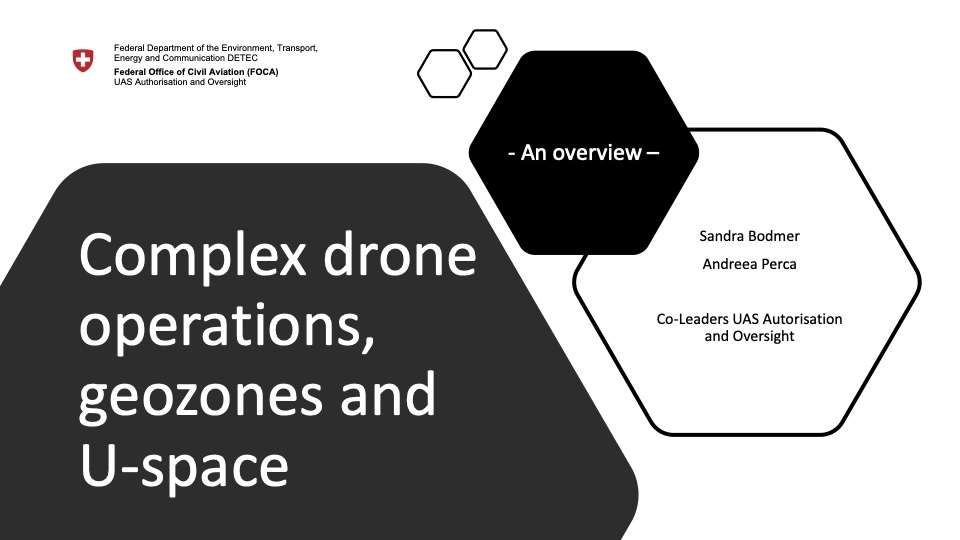 Complex Drone Operations U-spcae, Geozones FOCA - EDF2021